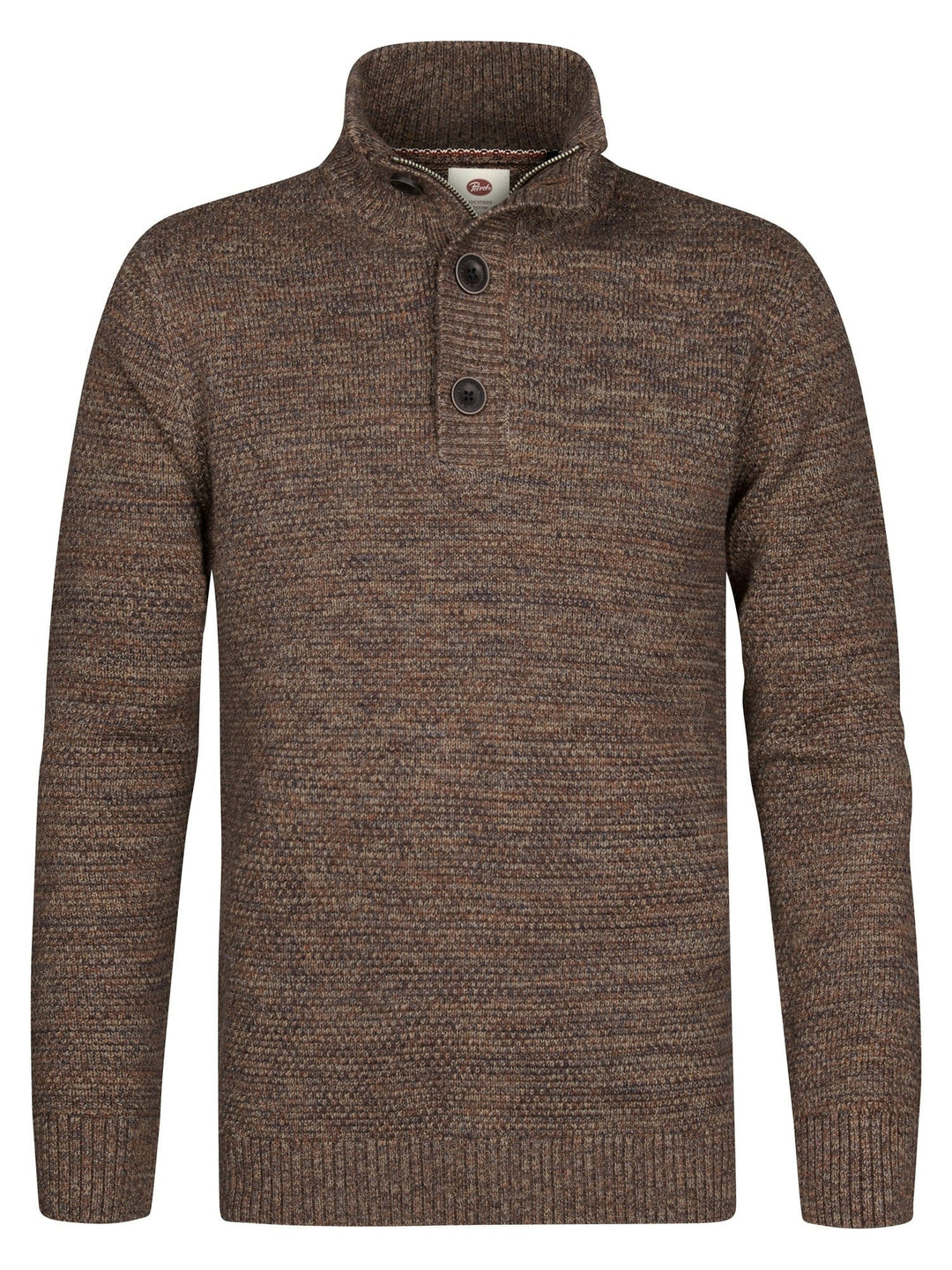Petrol men M-3060-KWC270 trui heren bruin dessin