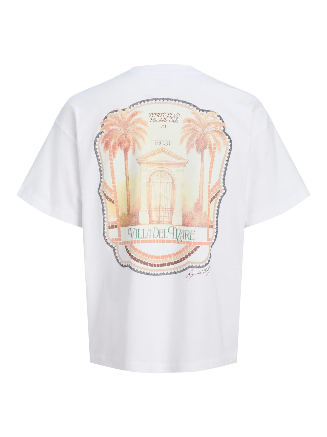 Jack & Jones T-shirt k/m heren wit dessin