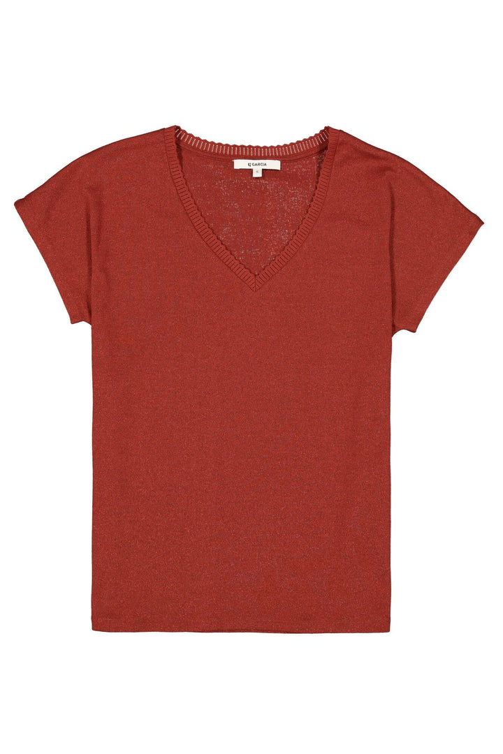 Garcia woman Z0016 t-shirt brique – dames
