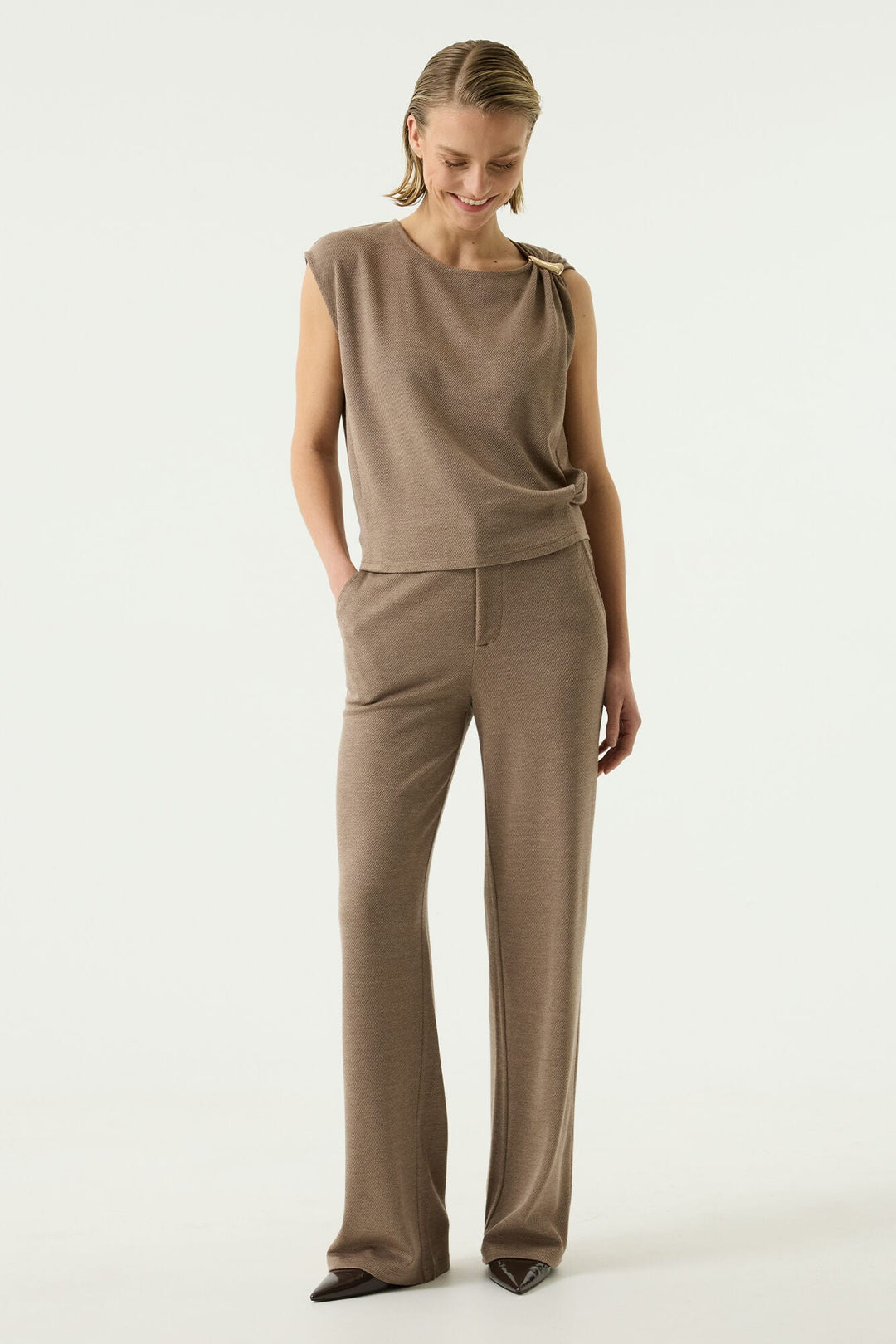 Garcia woman S260110 lange broek taupe – dames