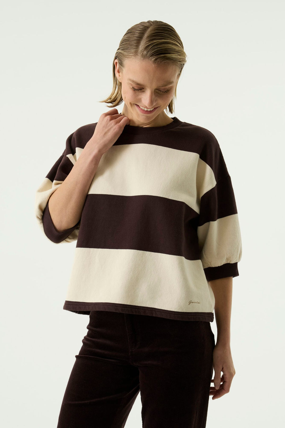 Garcia woman T260261 sweater dames bruin dessin