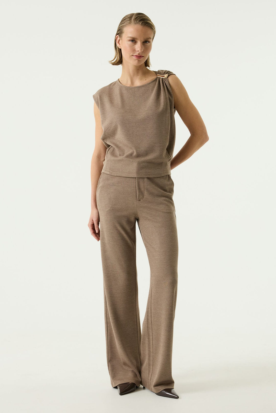 Garcia woman S260110 lange broek taupe – dames