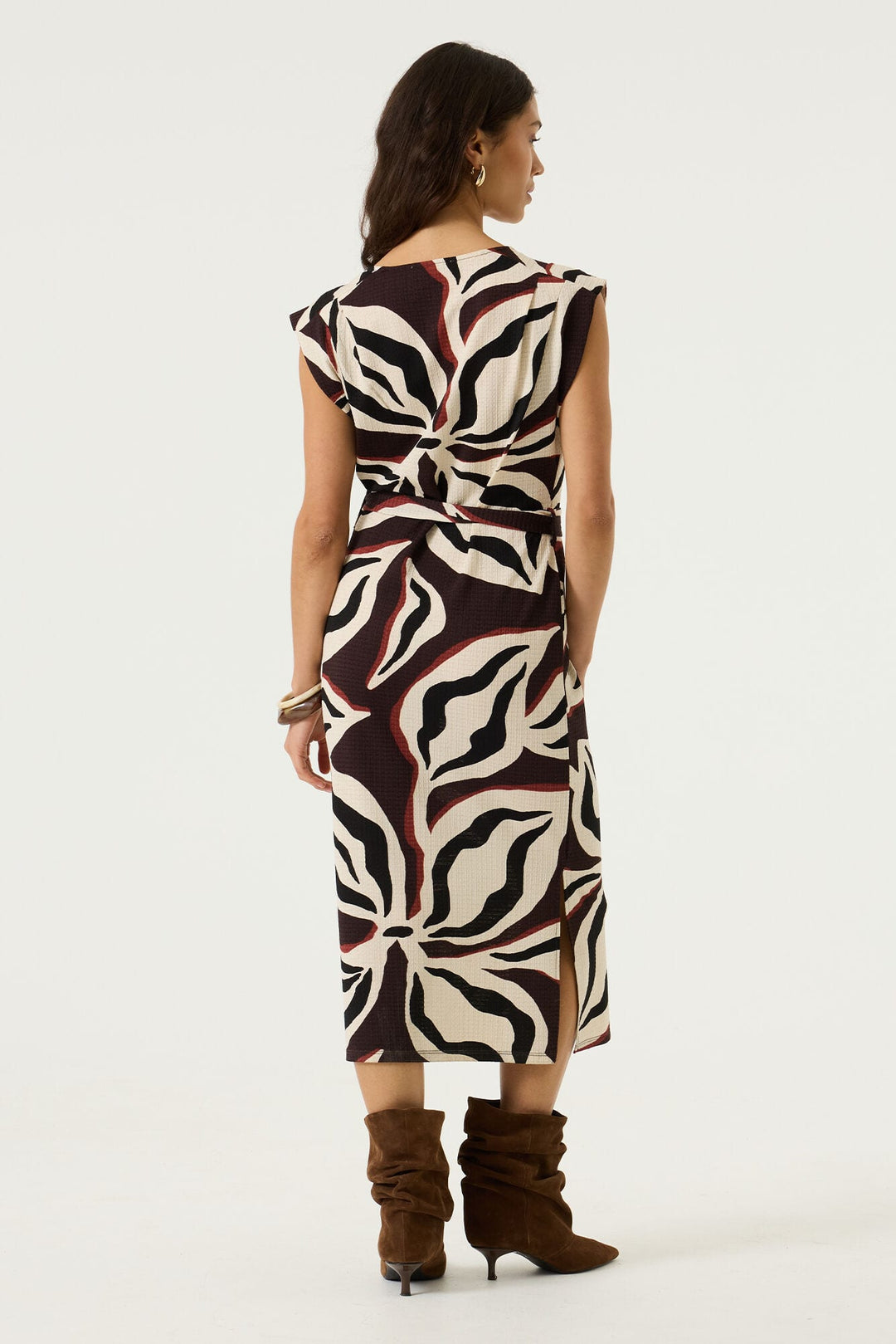 Garcia woman midi jurk ecru dessin – dames