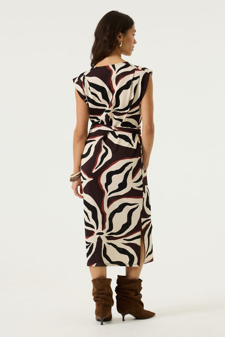 Garcia woman midi jurk ecru dessin – dames