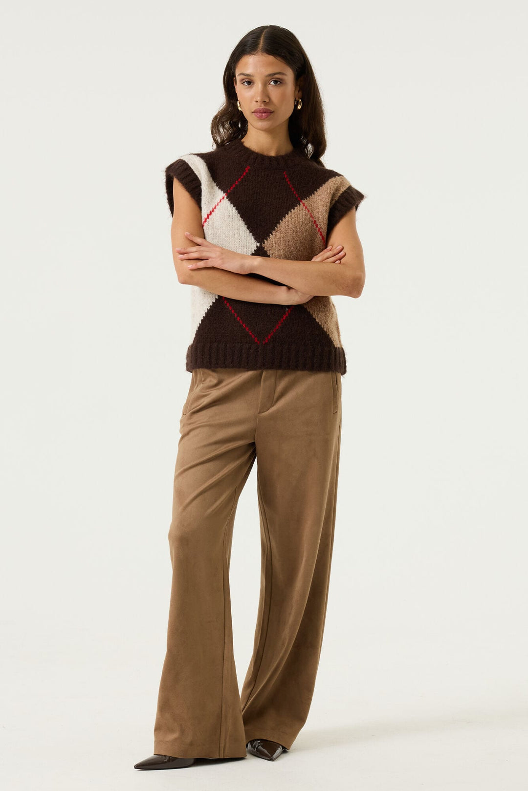 Garcia woman spencer dames bruin dessin – U260048