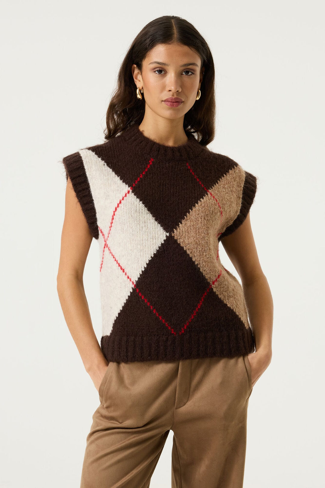 Garcia woman U260048 spencer dames bruin dessin