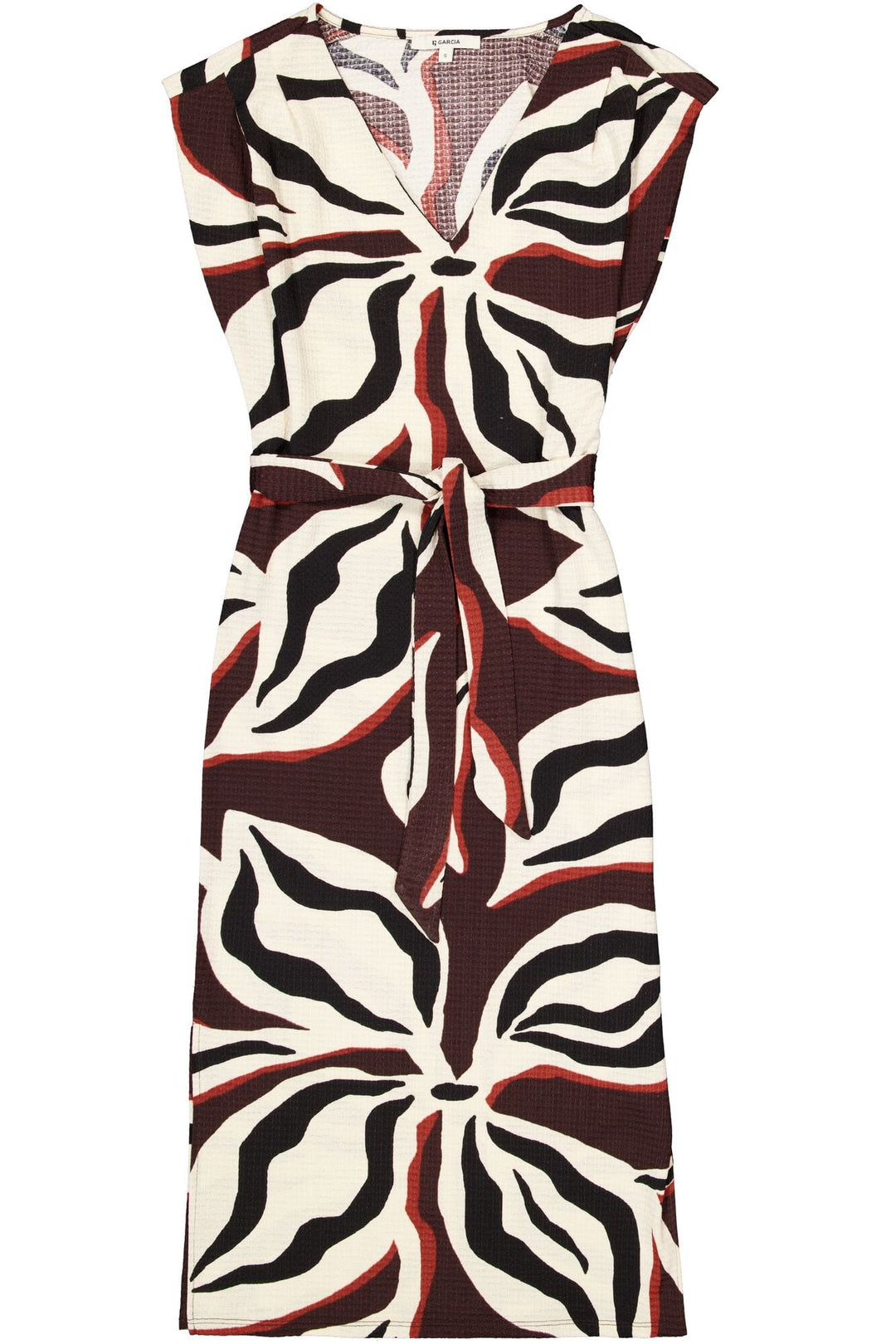Garcia woman midi jurk ecru dessin – dames