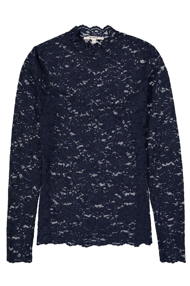 Garcia woman top l/m navy – dames