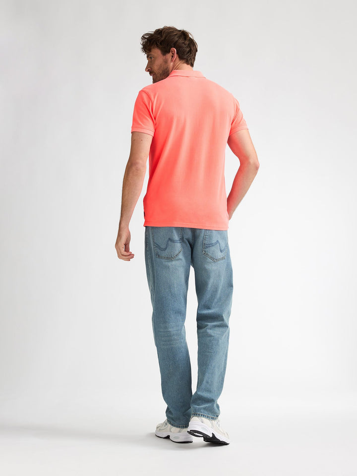 Petrol men M-2060-POL945 polo k/m steenrood – heren