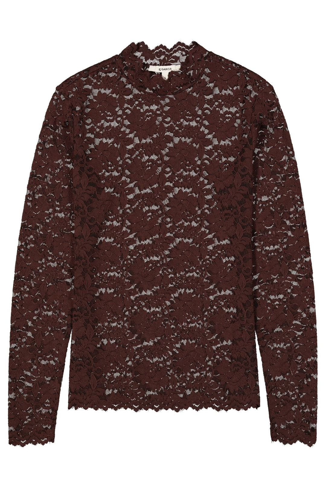 Garcia woman Z0075 top l/m bruin – dames