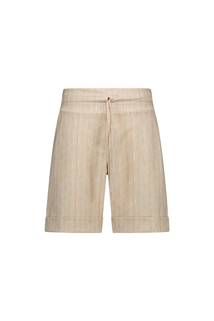 Studio Anneloes City stripe bermuda – dames short - Zand Dessin