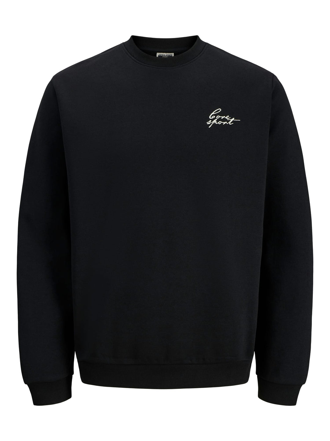 Jack & Jones JCODUST SCRIPT SWEAT CREW NECK - heren sweater - Zwart