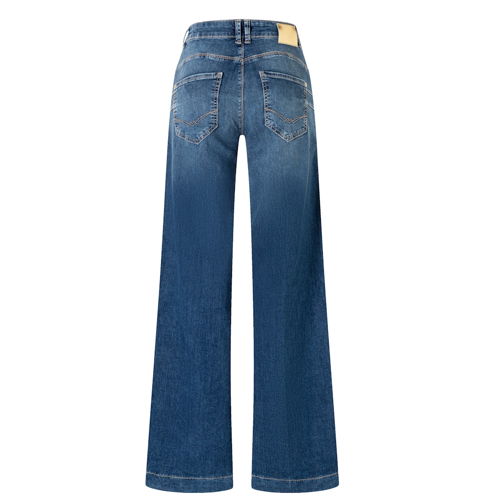 MAC Rich palazzo jeans loose fit dames – blue denim - L32