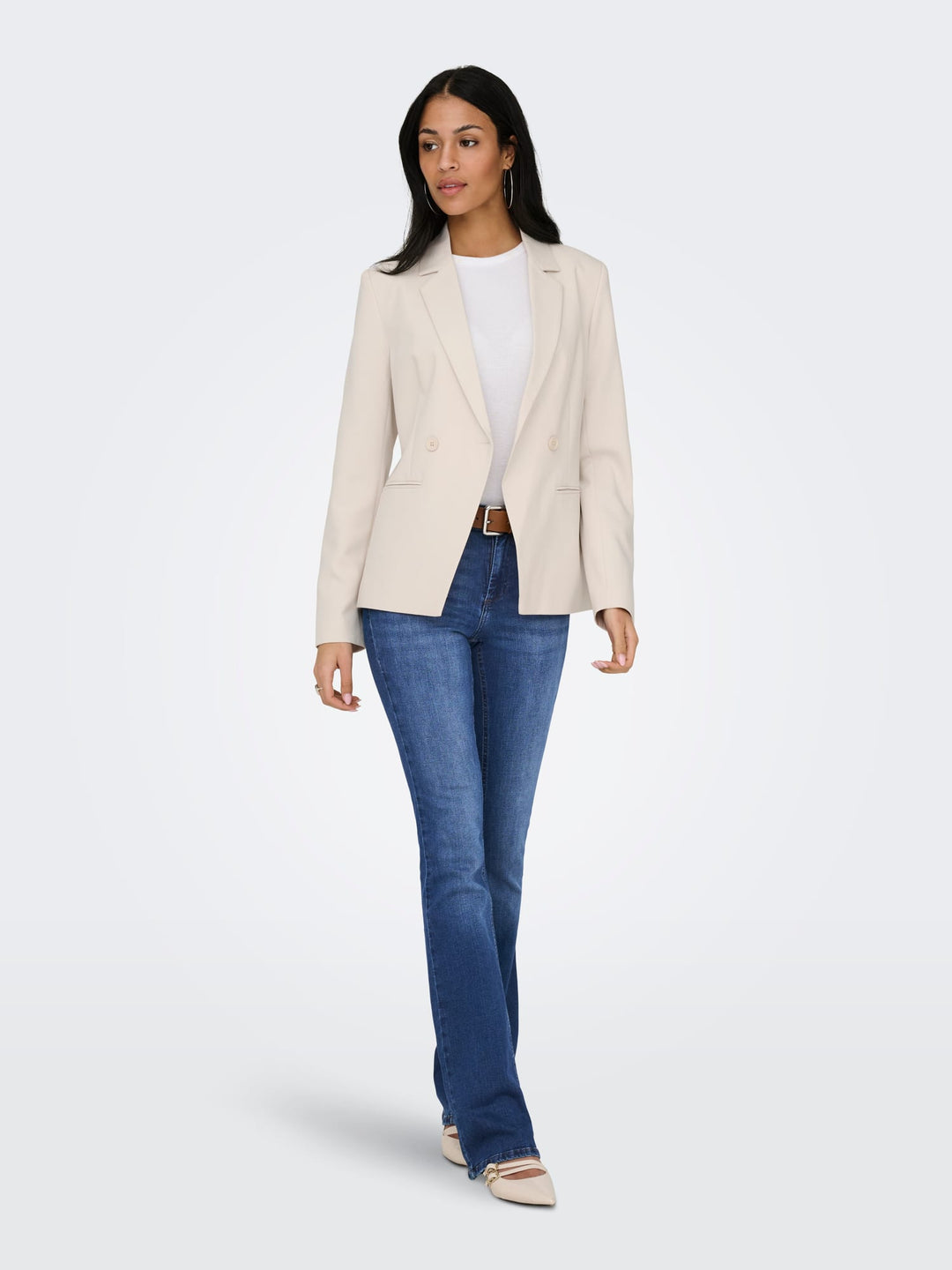 Only Blush flared fit jeans blauw denim – dames - Blue Denim - L30