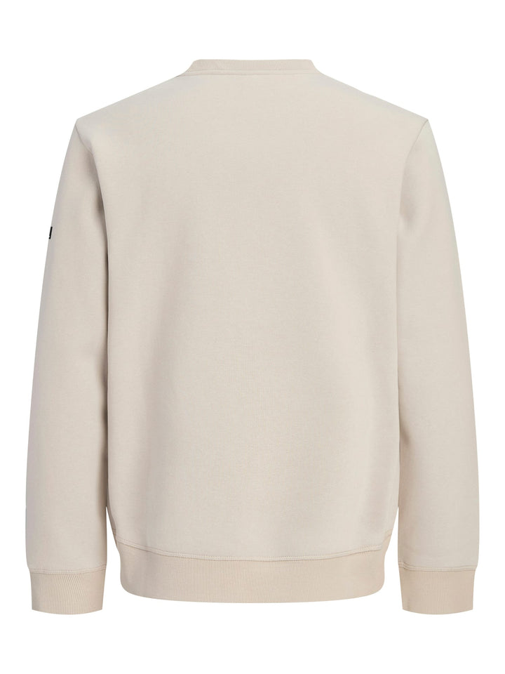 Jack & Jones JCOFUSION SWEAT BADGE CREW NECK – sweater heren - Zand