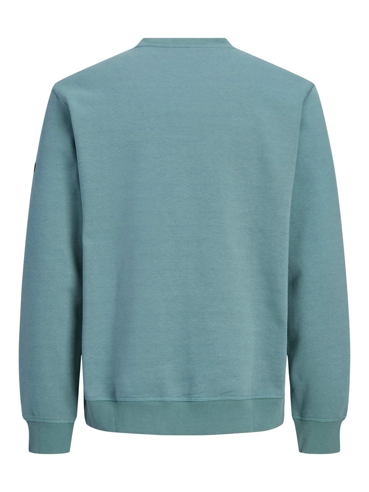 Jack & Jones JCOFUSION SWEAT BADGE CREW NECK – heren - Oud Groen