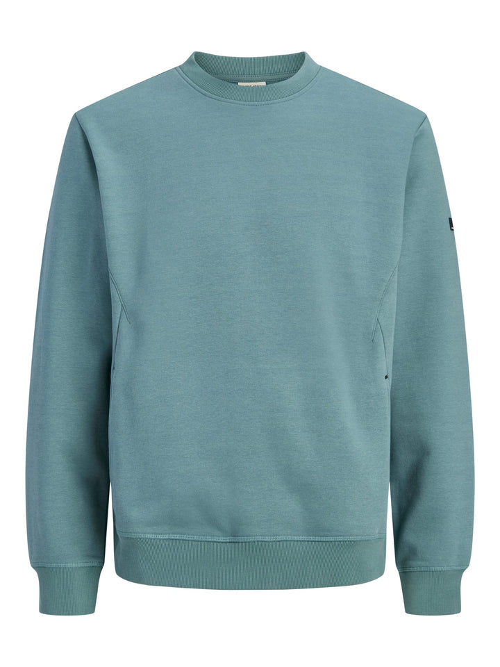 Jack & Jones JCOFUSION SWEAT BADGE CREW NECK – heren - Oud Groen