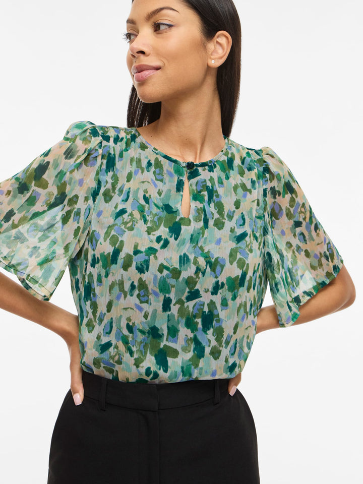 Vila Emma tuniek top groen dessin – dames