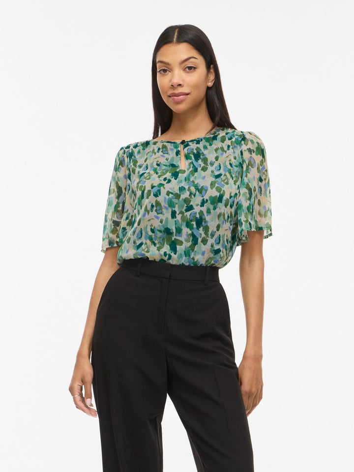Vila Emma tuniek top groen dessin – dames