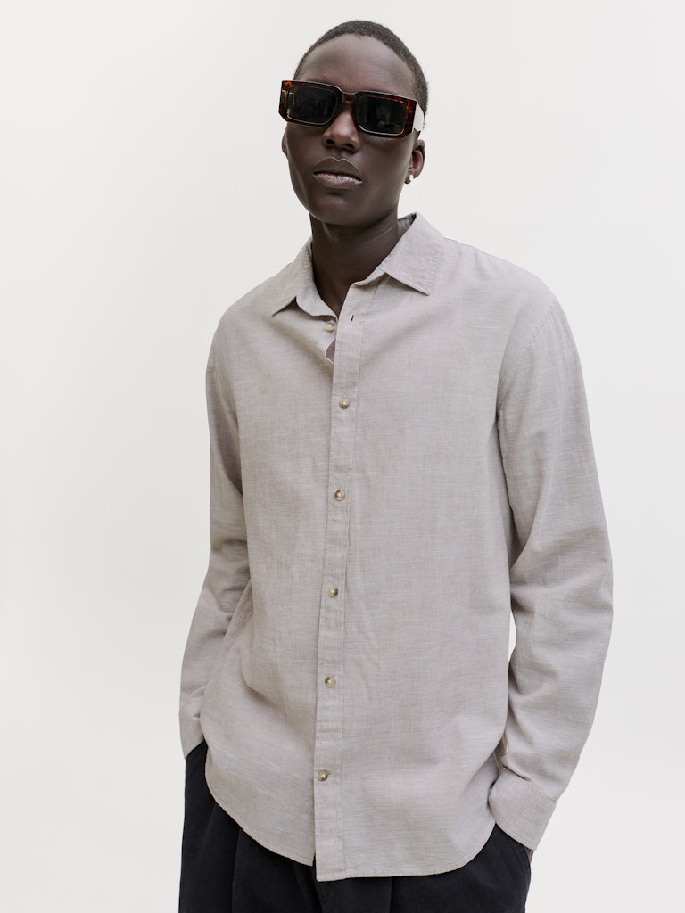 Jack & Jones Summer overhemd l/m zand – heren