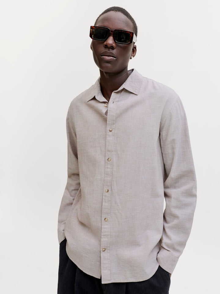 Jack & Jones Summer overhemd l/m zand – heren