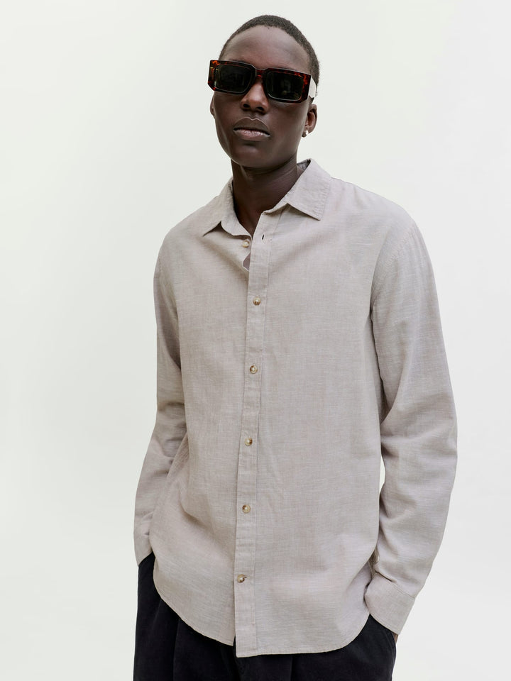 Jack & Jones Summer overhemd l/m zand – heren