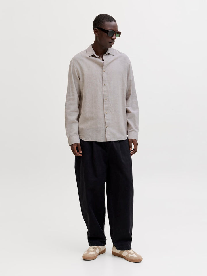 Jack & Jones Summer overhemd l/m zand – heren