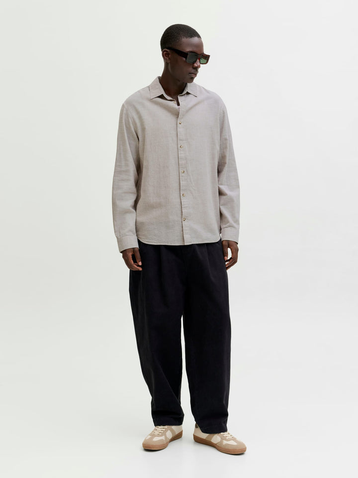 Jack & Jones Summer overhemd l/m zand – heren