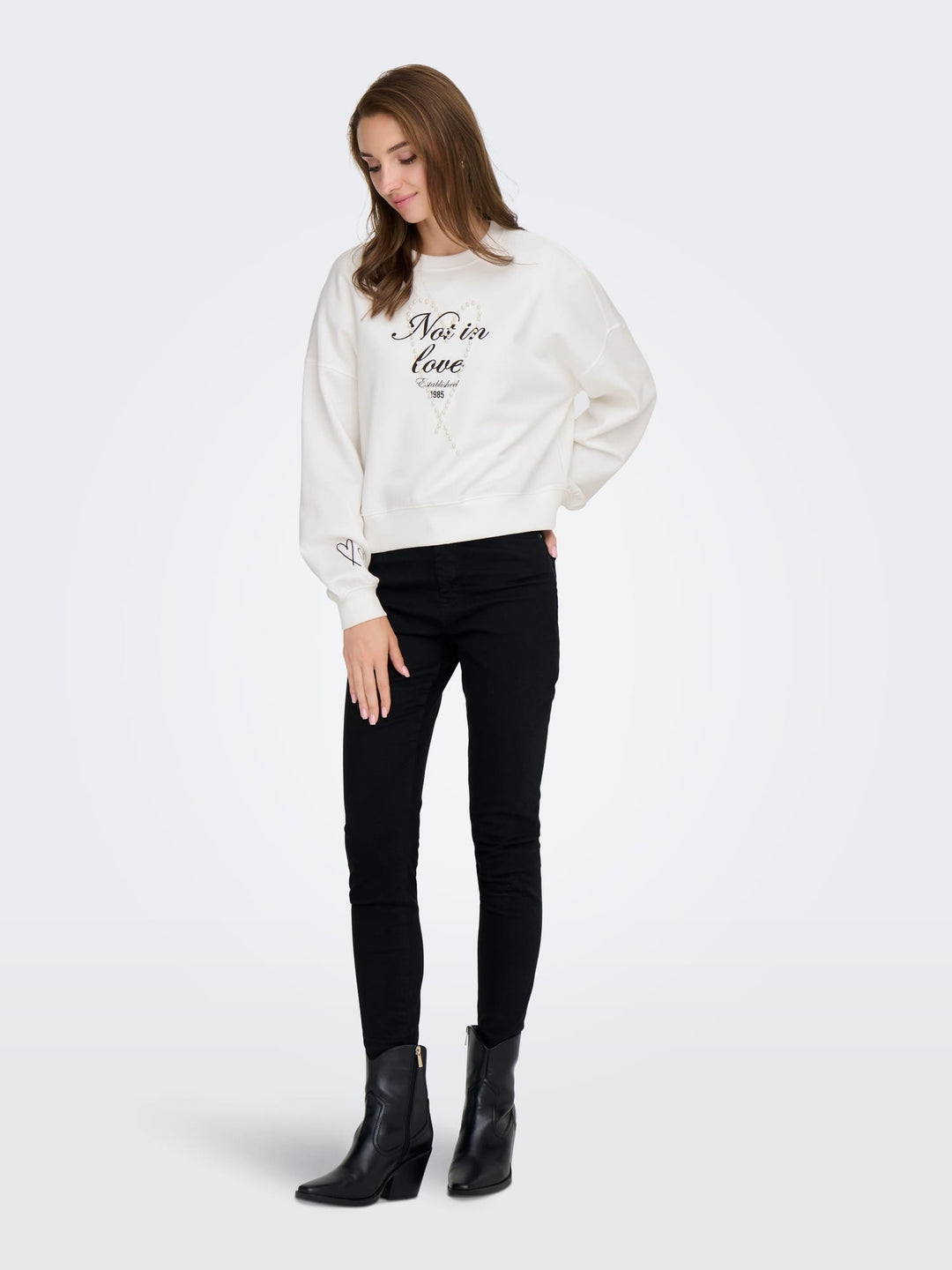 Only Kiara sweater dames off-white – trendy en comfortabel