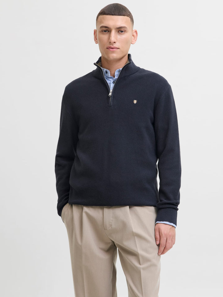 Jack & Jones JPRBLUREX KNIT HALF ZIP LN - trui heren navy