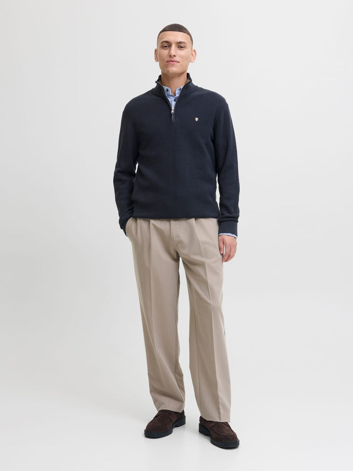 Jack & Jones JPRBLUREX KNIT HALF ZIP LN - trui heren navy