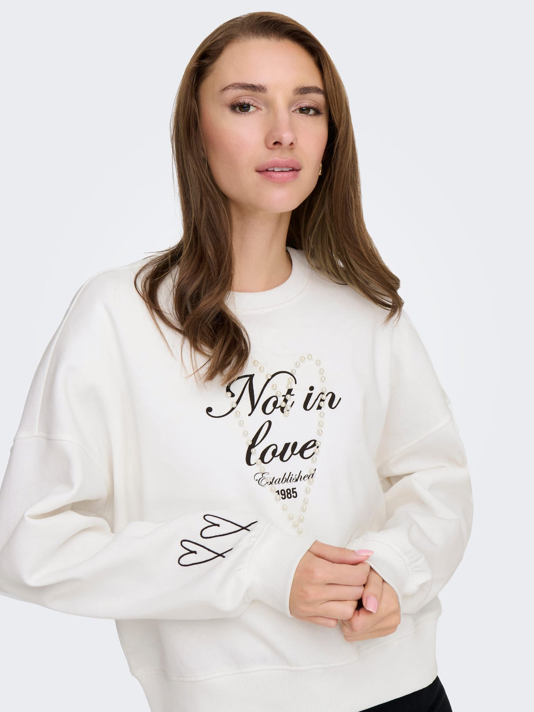 Only Kiara sweater dames off-white – trendy en comfortabel