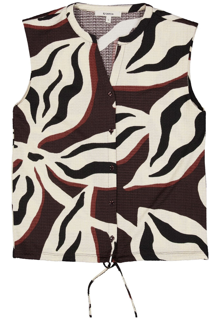 Garcia woman top ecru dessin – dames