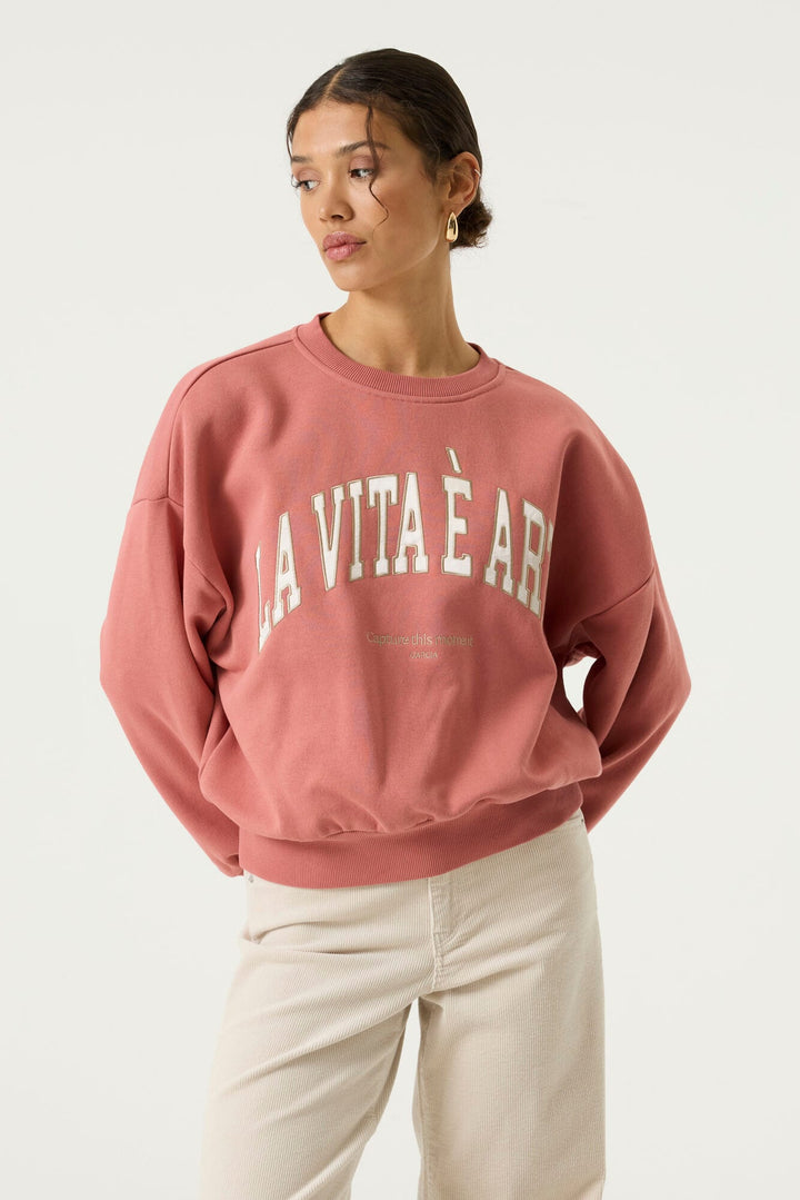 Garcia woman sweater oud roze – dames