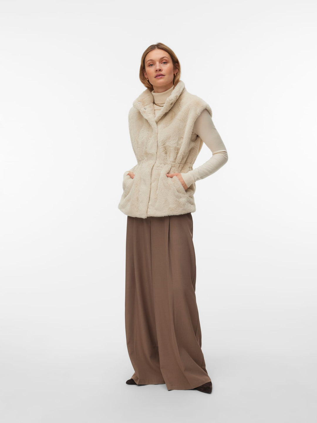 VERO MODA gilet dames beige – 10310131 sonjapoppy