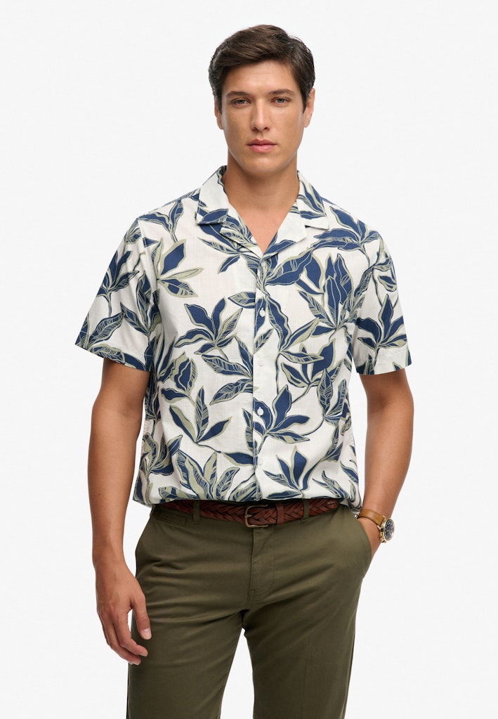 Superdry Cabana Poolside overhemd ecru dessin – heren