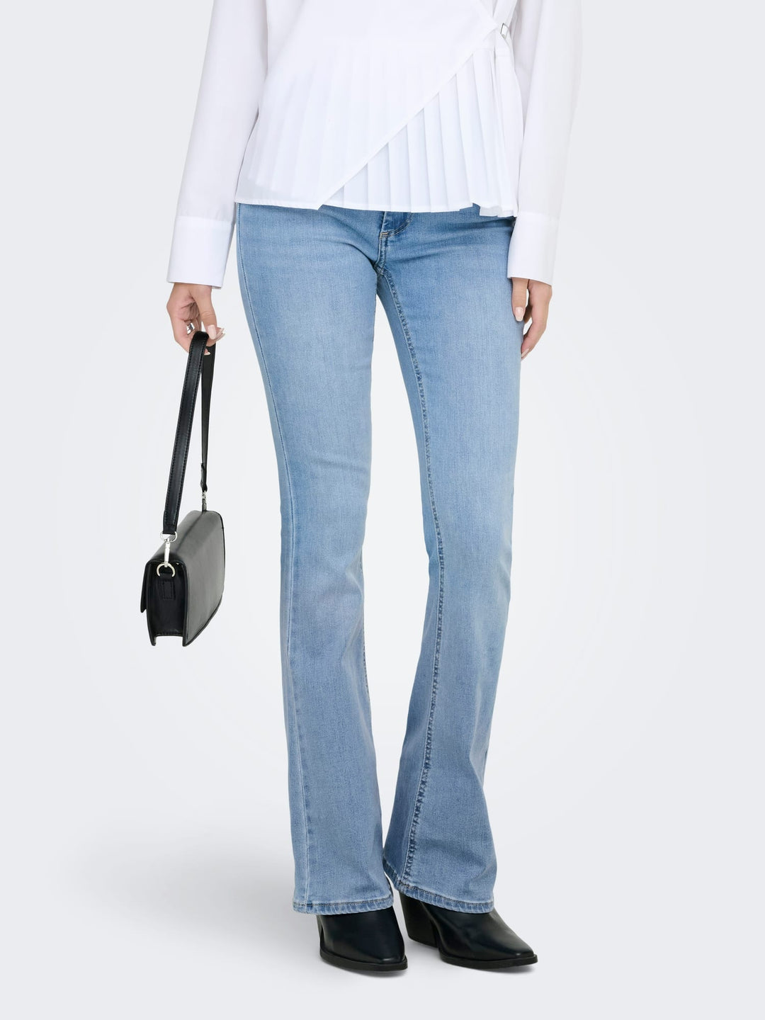 Only Blush flared fit jeans blauw denim – dames - Blue Denim - L32