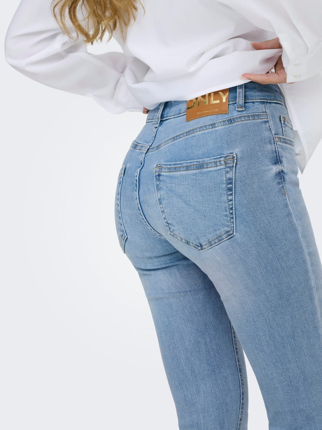 Only Blush flared fit jeans blauw denim – dames - Blue Denim - L32