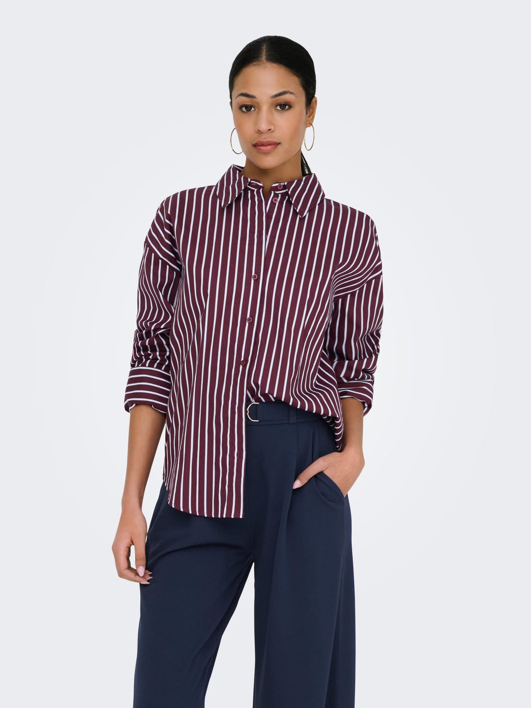 Jacqueline de Yong 15380444 Serena blouse l/m paars dessin