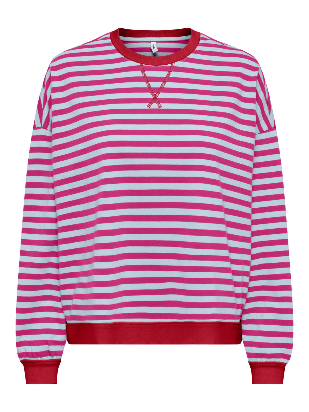 Only Freja t-shirt l/m rood dessin – dames