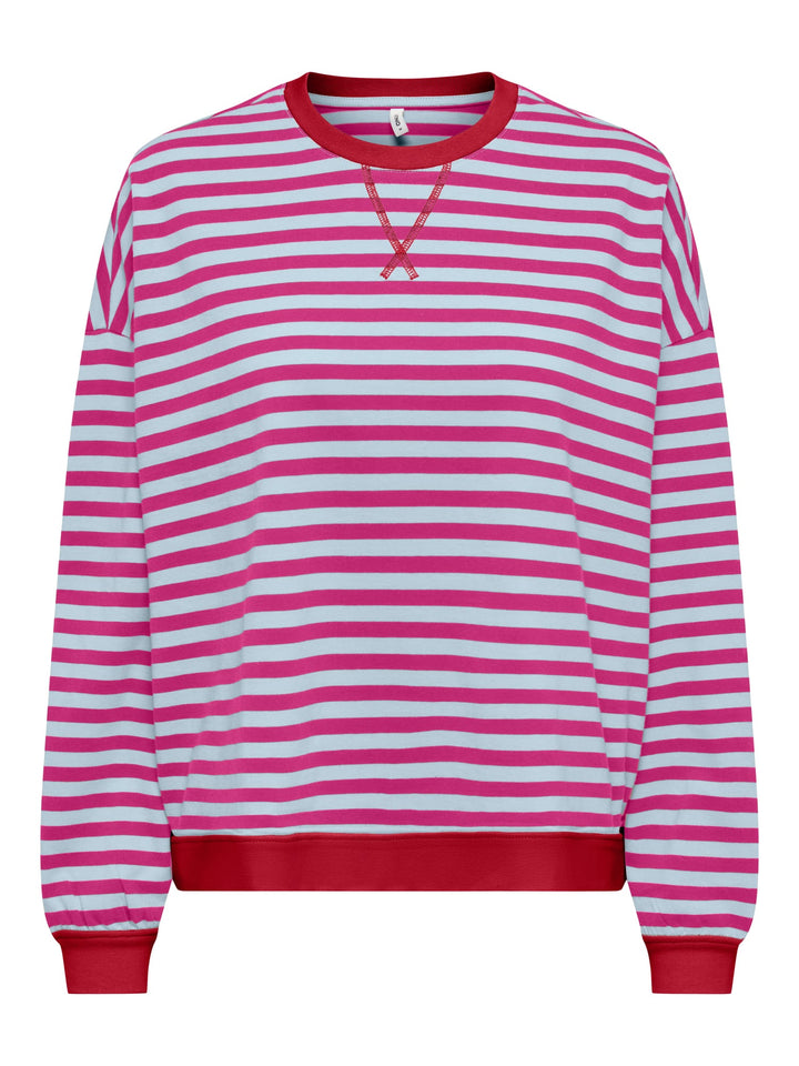 Only Freja t-shirt l/m rood dessin – dames