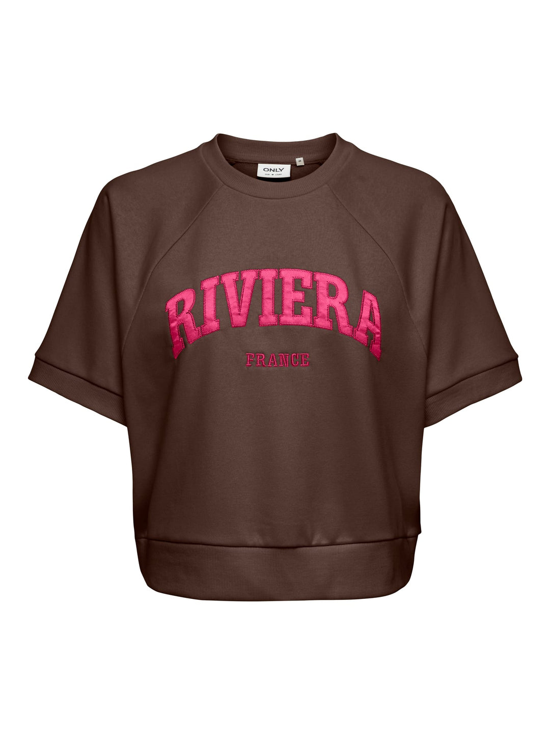 Only ONLDAZE S/S Raglan Sweatshirt bruin dessin – dames