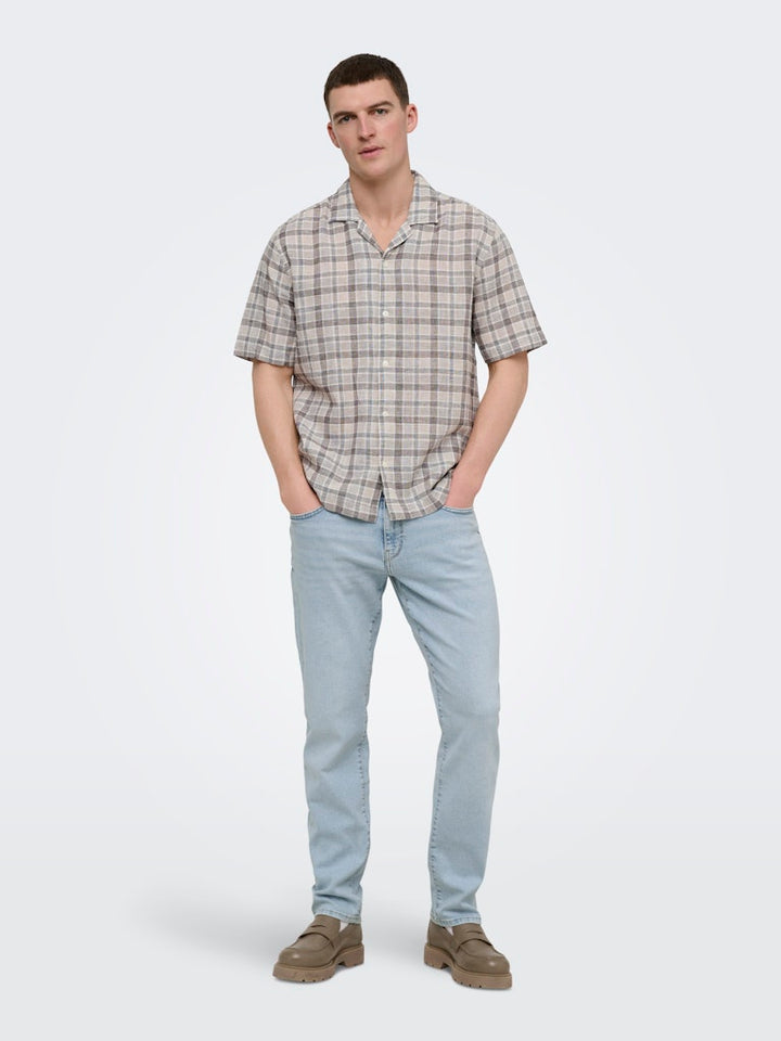 ONLY & SONS Weft jeans regular fit – heren - Blue Denim - L32