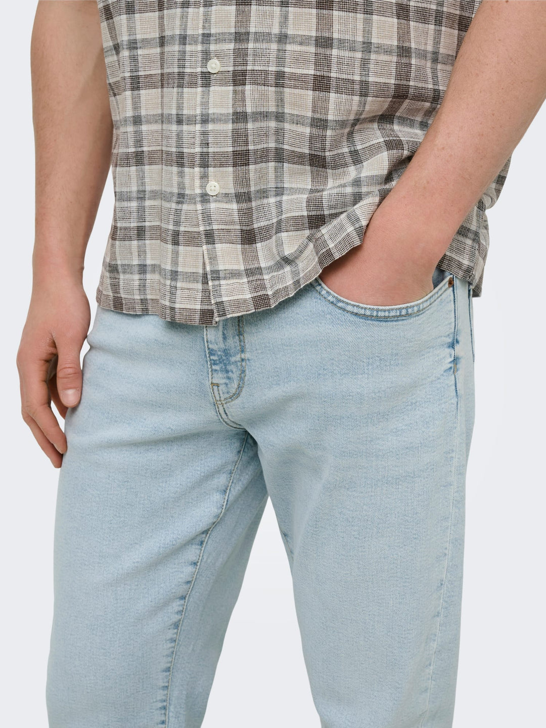 ONLY & SONS Weft jeans regular fit – heren - Blue Denim - L32