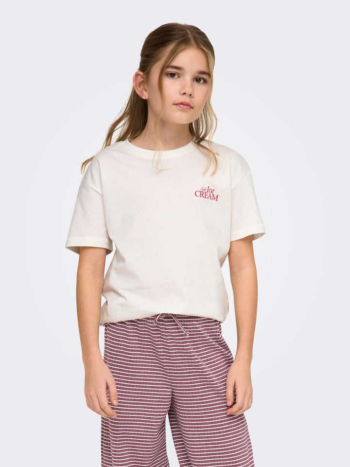 Kids Only T-shirt Helen – meisjes k/m - Off-white