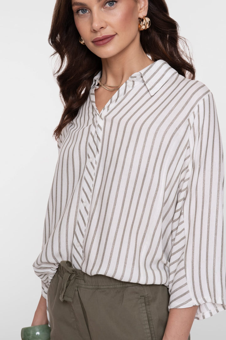 Geisha blouse l/m ecru dessin – dames