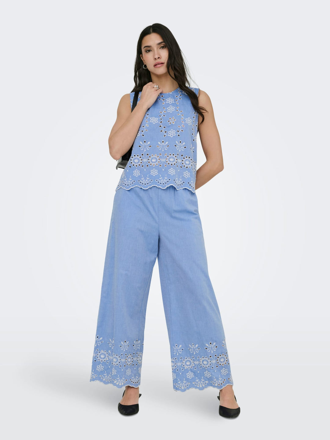 Jacqueline de Yong Marina lange broek lichtblauw - dames