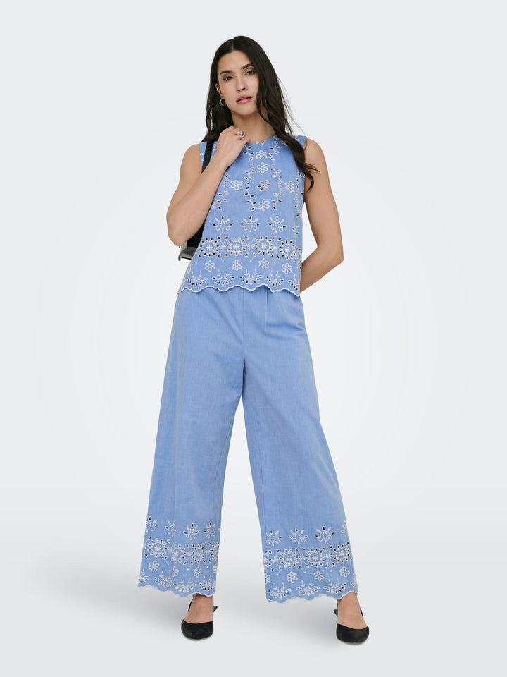 Jacqueline de Yong 15365964 Marina lange broek lichtblauw