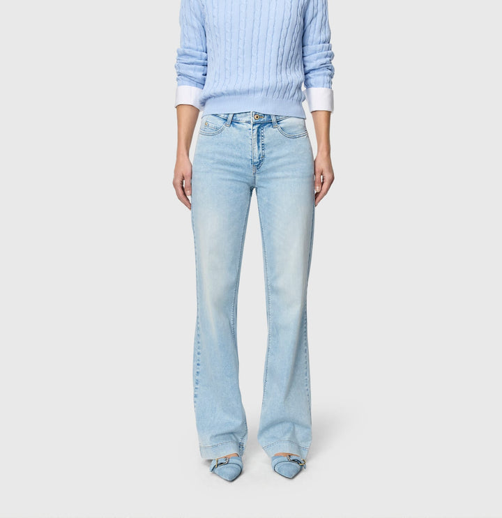 MAC women 5441 dream wide jeans loose fit – dames - Blue Denim - L34