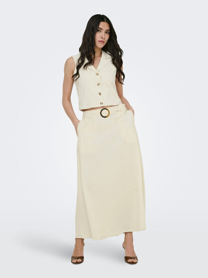 Jacqueline de Yong Milan rok maxi dames – beige